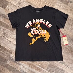 Coors x Wrangler graphic tee, western beer shirt, size medium, new with tags